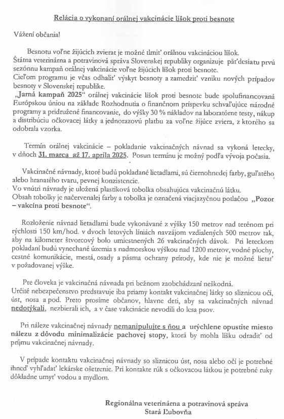 Vakcinácia líšok 